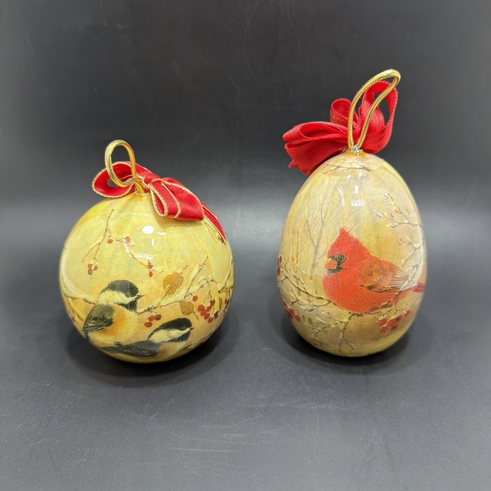 Tomorrow Today Patricia Reach Bird Cardinal Christmas Tree Ornaments Made In USA